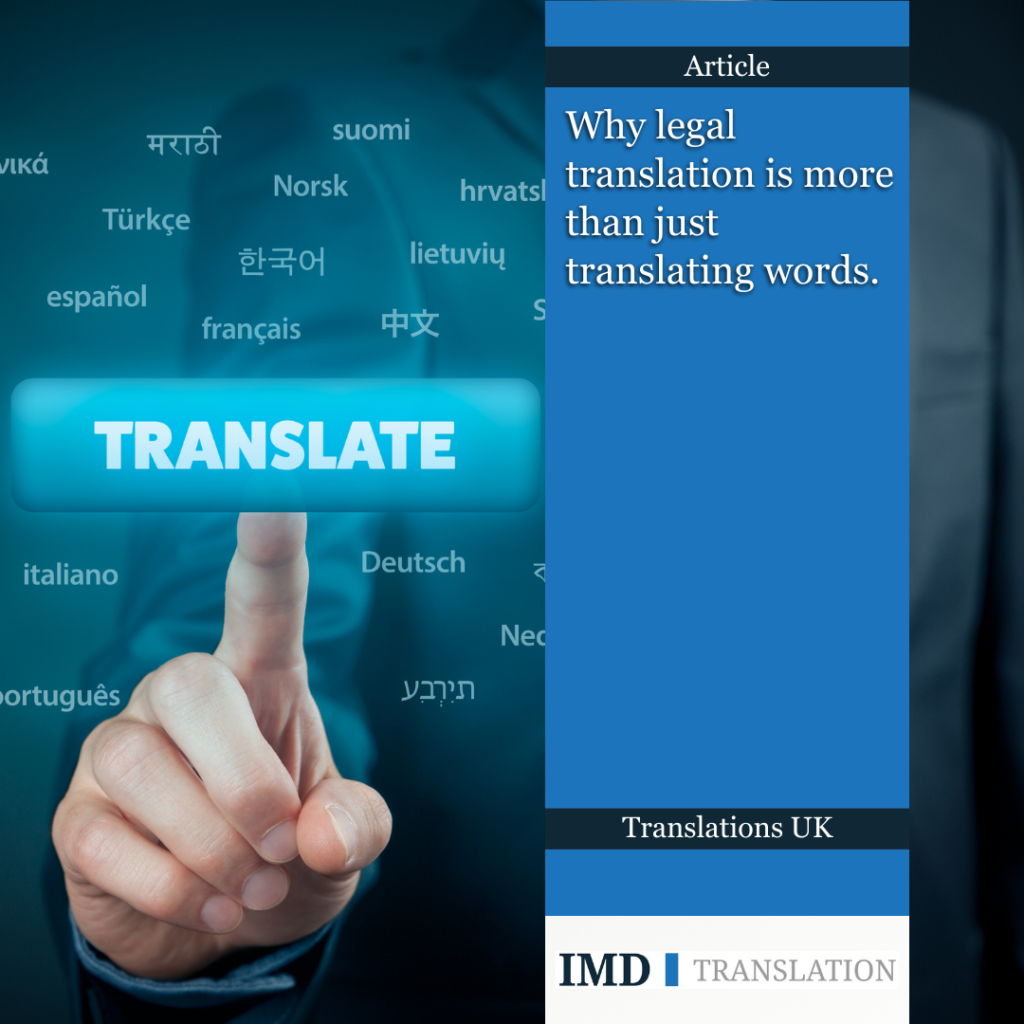 Generic translation related image next to IMD Translation logo and article title