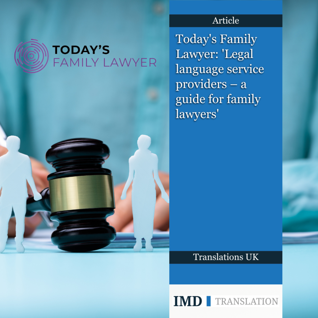 Generic translation related image next to IMD Translation logo and article title