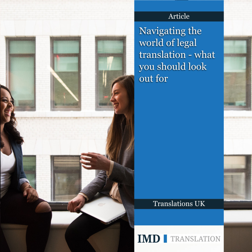 Generic translation related image next to IMD Translation logo and article title